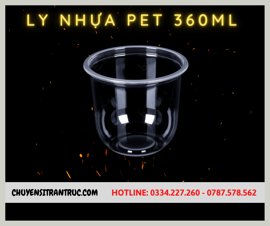 ly nhựa pet 360ml đáy bầu