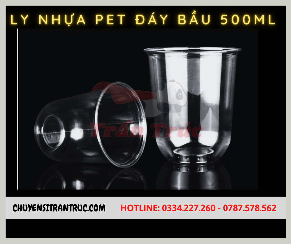 ly nhựa pet 500ml đáy bầu