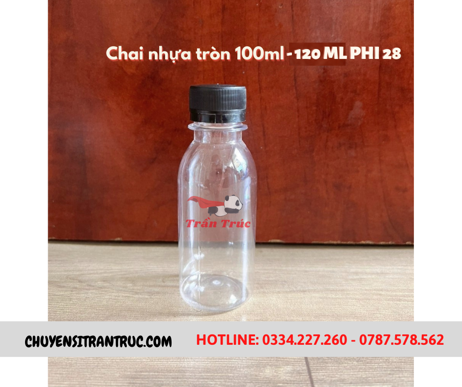 Chai Nhựa Tròn 100ml -120ml  | Chai  PET nhựa đựng mỹ phẩm, mẫu dùng thử , trà sữa dầu dừa