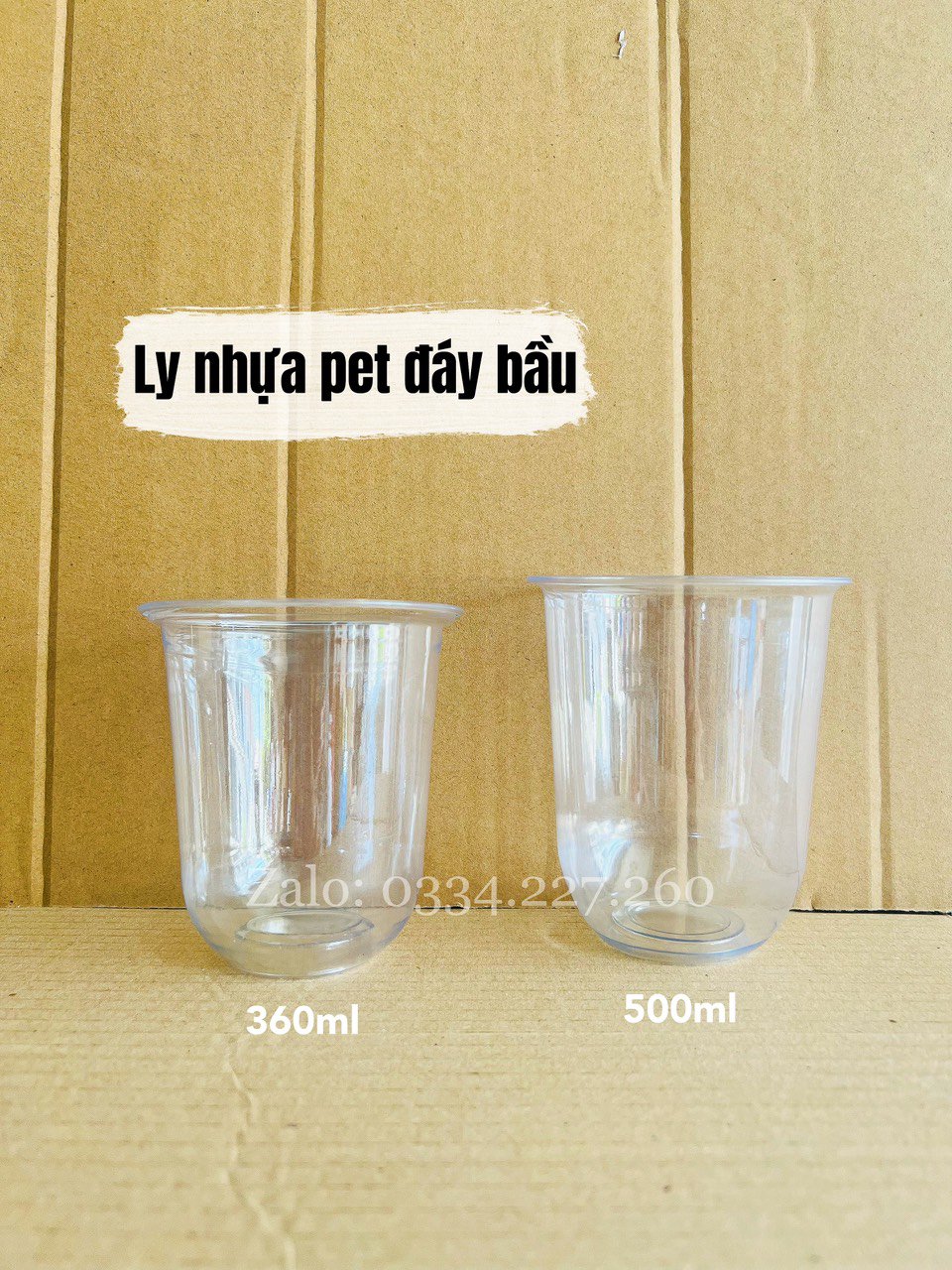 Ly Nhựa PET Đáy Bầu 360ml/500ml