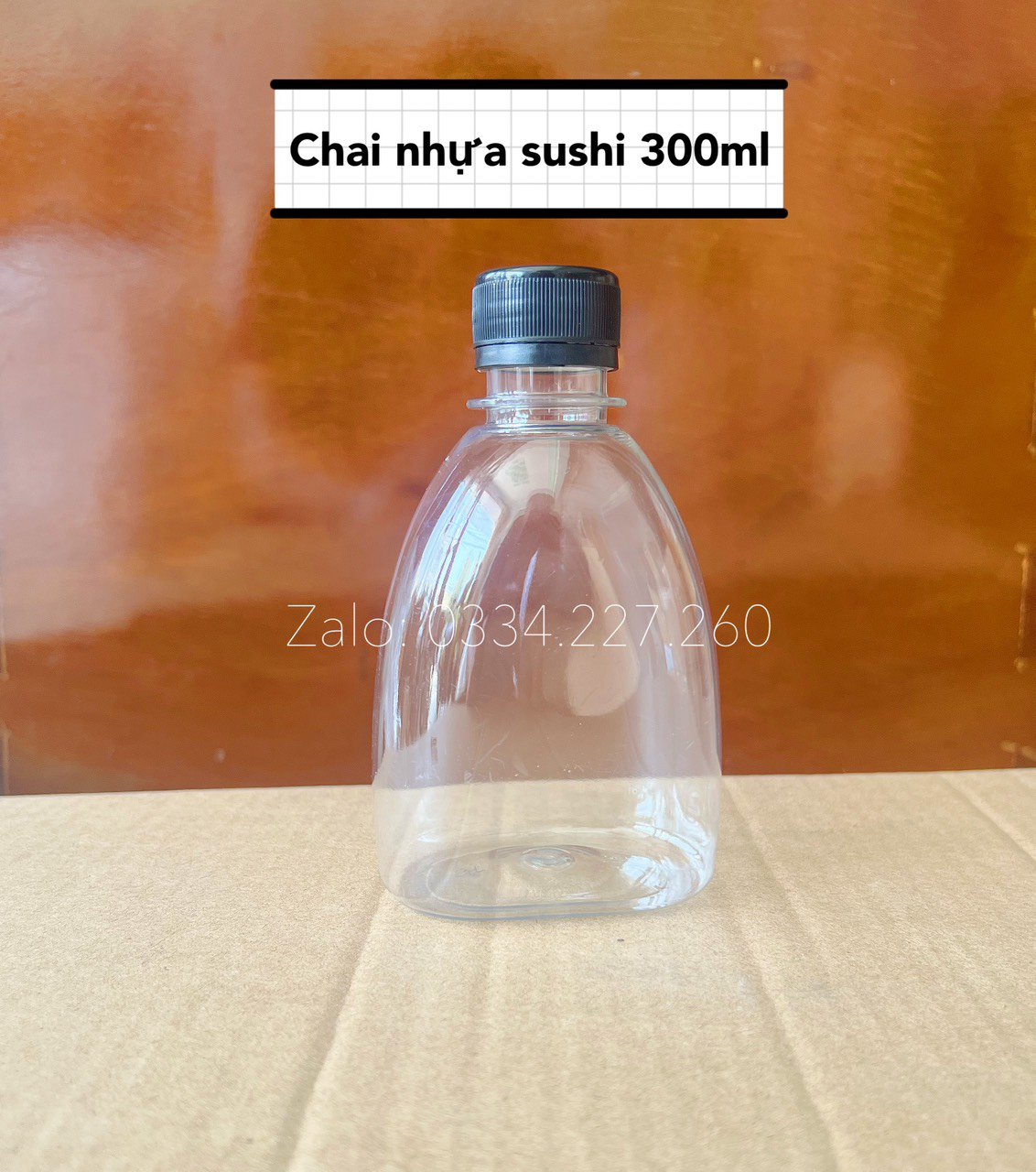 Chai nhựa sushi 300ml