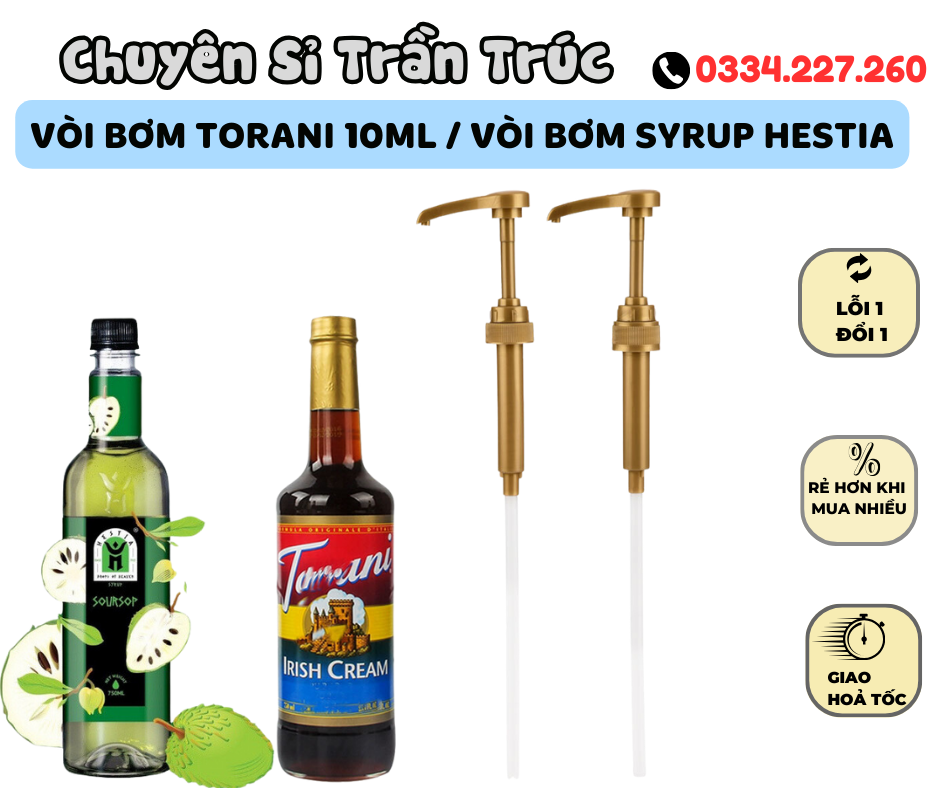 vòi bơm torani, vòi bơm sirup 10ml vòi bơm torani, vòi bơm sirup 10ml