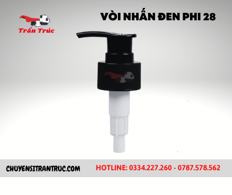 vòi nhấn phi 28 nắp màu đen