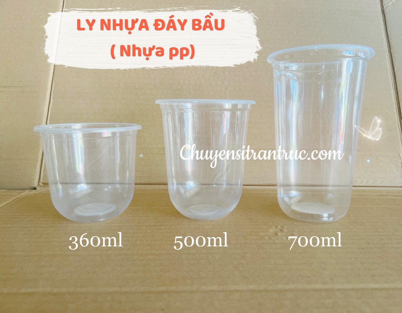 Ly Nhựa PP Đáy Bầu 360ml/500ml/700ml Ly Nhựa PP Đáy Bầu 360ml/500ml/700ml