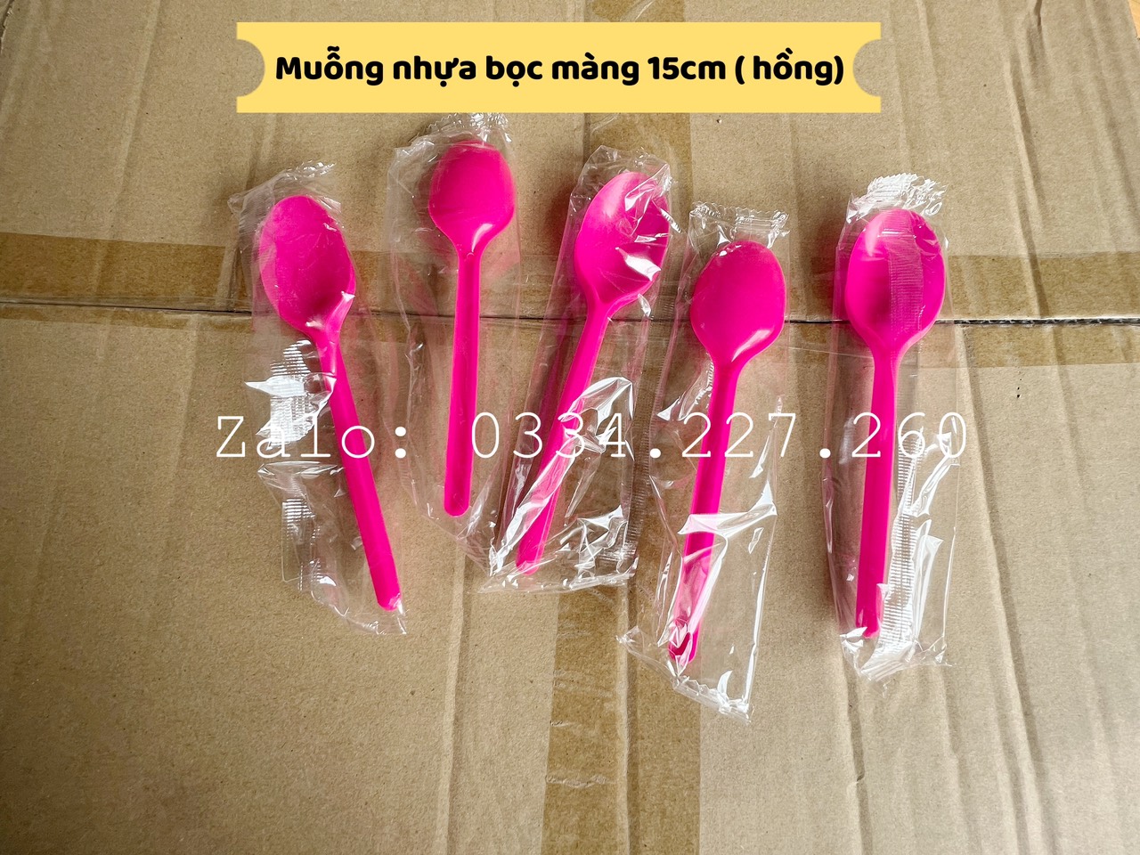 muỗng nhựa bọc màng màu hồng kích thước 15 cm , thia nhua boc mang mau hồng kích thước 15 cm muỗng nhựa bọc màng màu hồng kích thước 15 cm , thia nhua boc mang mau hồng kích thước 15 cm