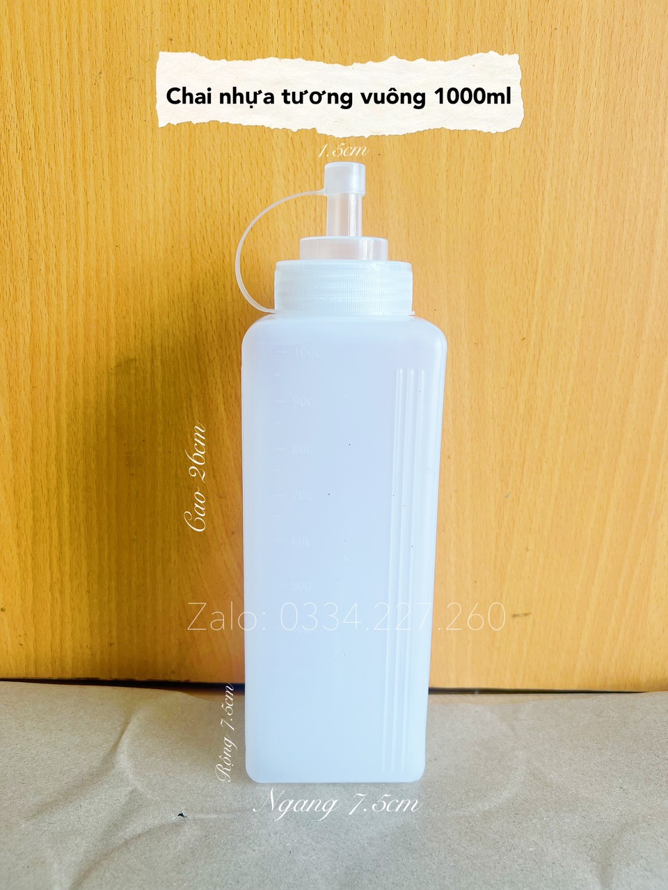 chai nhựa vuông đựng sốt cao cấp 800ml 1000ml