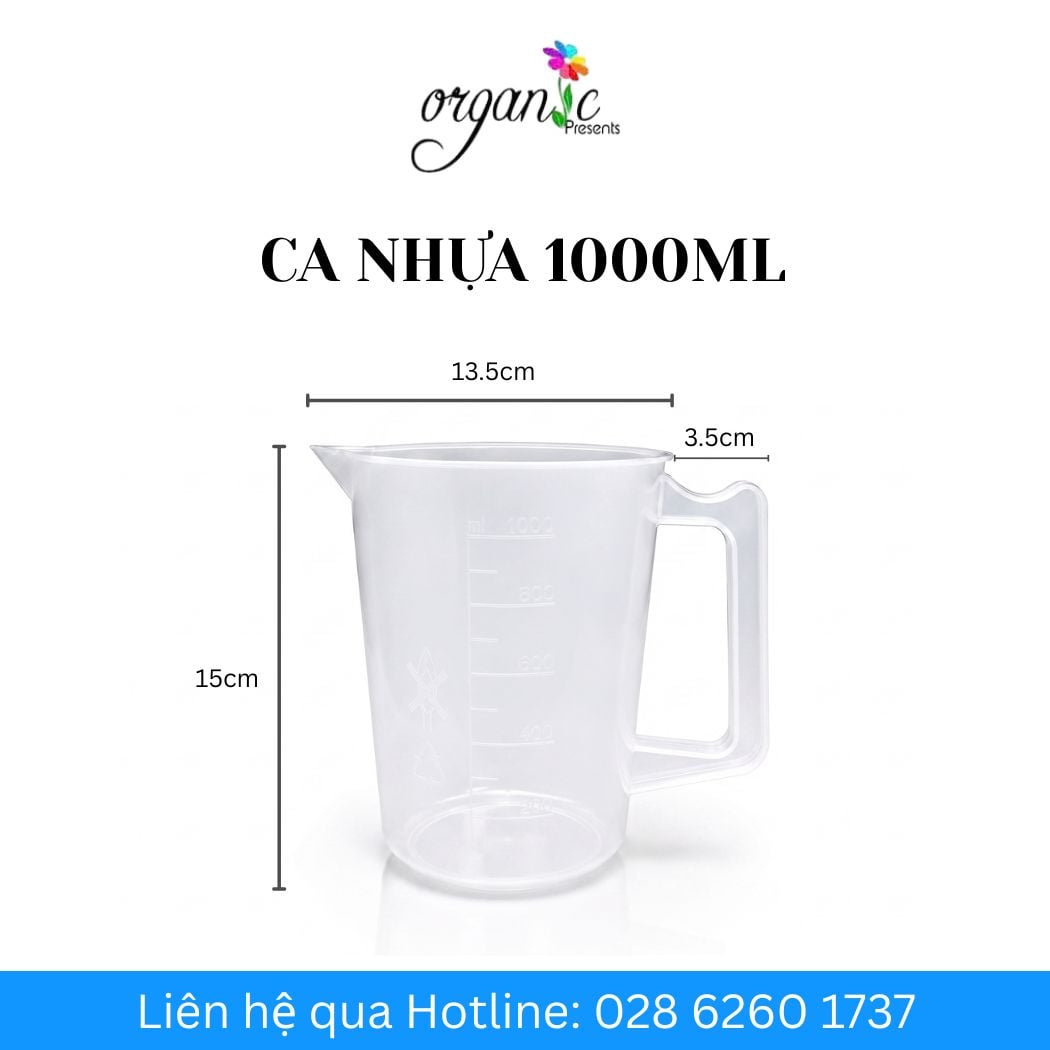 Ca nhựa chia vạch 1000ml