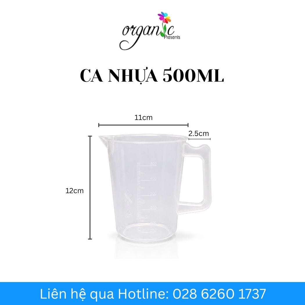 Ca nhựa chia vạch 500ml