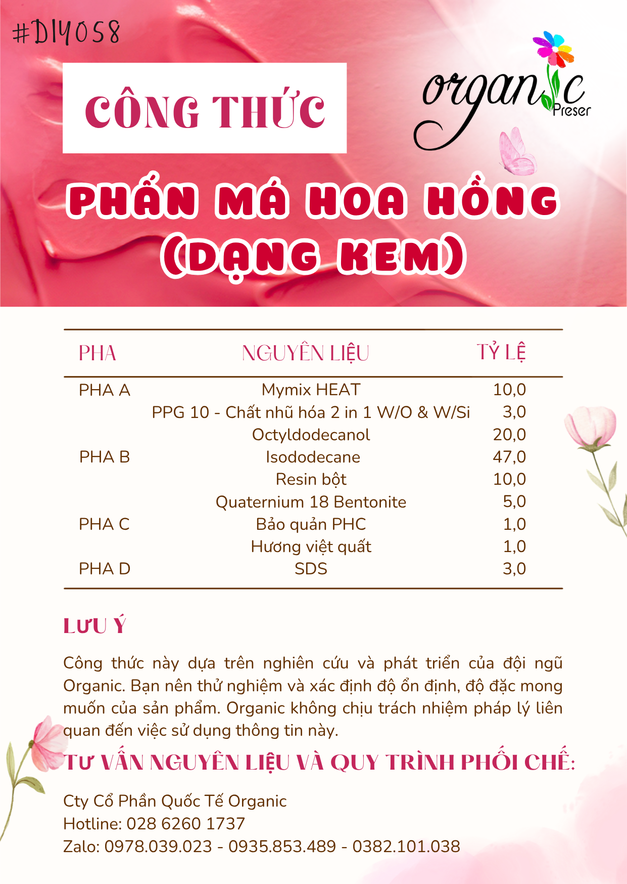 CÔNG THỨC LÀM PHẤN MÁ HOA HỒNG DẠNG KEM CHO GƯƠNG MẶT TƯƠI TẮN RẠNG RỠ
