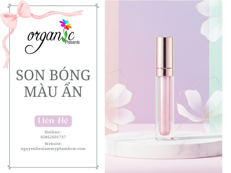 Công thức làm son bóng màu ẩn cho đôi môi căng mọng chuẩn pha lê