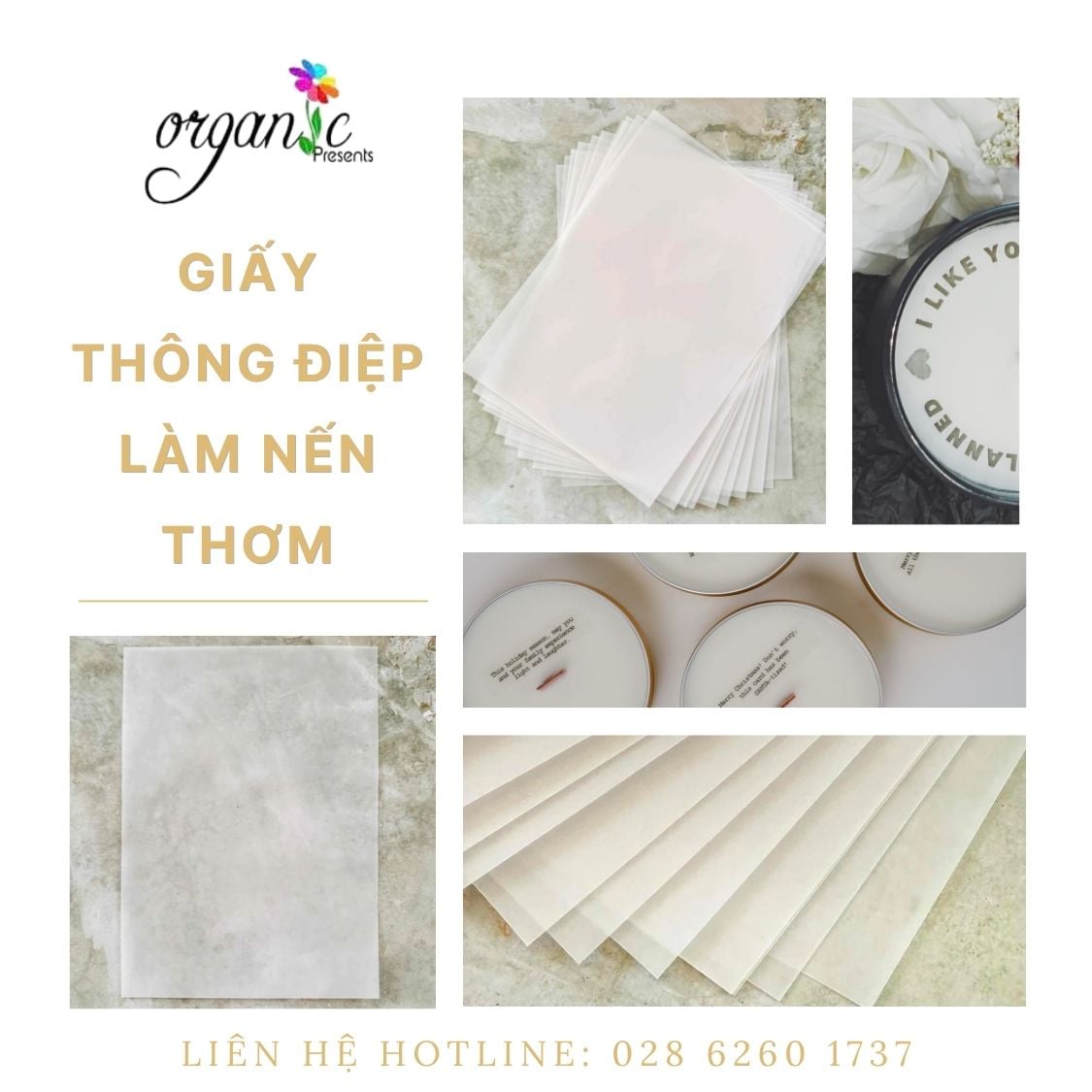 Giấy thông điệp làm nến thơm