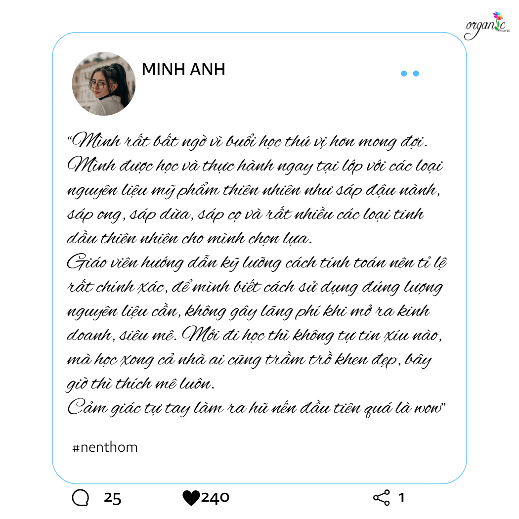 Khóa học làm nến thơm cơ bản