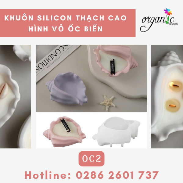 Khuôn silicon làm thạch cao vỏ ốc 2 OC2
