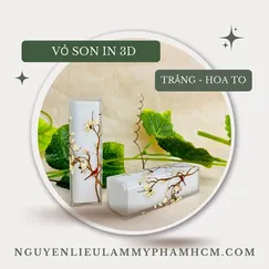 VỎ SON HANDMADE (IN 3D - MÀU TRẮNG HOA TO)