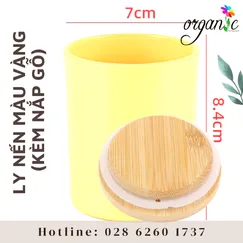 LY THỦY TINH ĐỰNG NẾN THƠM 150G (MÀU VÀNG)
