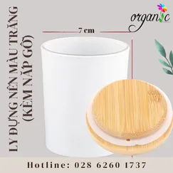 LY THỦY TINH ĐỰNG NẾN THƠM 150G (MÀU TRẮNG)