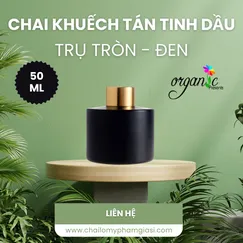 CHAI KHUẾCH TÁN TINH DẦU 50 ML (TRỤ TRÒN ĐEN - CỔ THẤP)