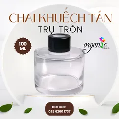 CHAI KHUẾCH TÁN TINH DẦU 100 ML (TRỤ TRÒN TRONG)