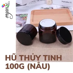 HŨ THỦY TINH ĐỰNG NẾN THƠM 100G (NÂU)