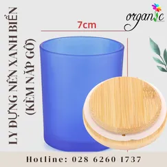 LY THỦY TINH ĐỰNG NẾN THƠM 150G (MÀU XANH BIỂN)