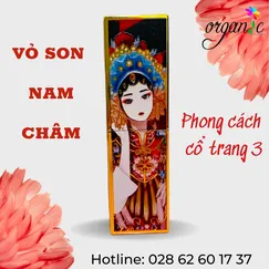 VỎ SON HANDMADE (NAM CHÂM - IN 3D CỔ TRANG VƯƠNG MIỆN XANH)