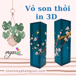 VỎ SON HANDMADE (IN 3D - MÀU XANH HOA TRẮNG)