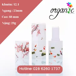 VỎ SON HANDMADE (IN 3D - MÀU TRẮNG CÁ CẢNH)