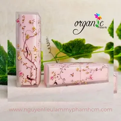 VỎ SON HANDMADE (IN 3D MÀU HỒNG - HOA NHỎ NHIỀU MÀU)