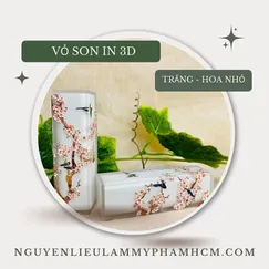 VỎ SON HANDMADE (IN 3D - MÀU TRẮNG HOA NHỎ)