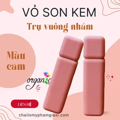 VỎ SON KEM (TRỤ VUÔNG NHÁM - MÀU CAM)