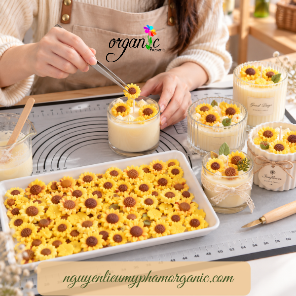 TOPPING SÁP TRANG TRÍ NẾN THƠM (HOA HƯỚNG DƯƠNG 1 - TPS14)