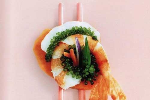 Gỏi rong nho tôm tươi Gỏi rong nho tôm tươi