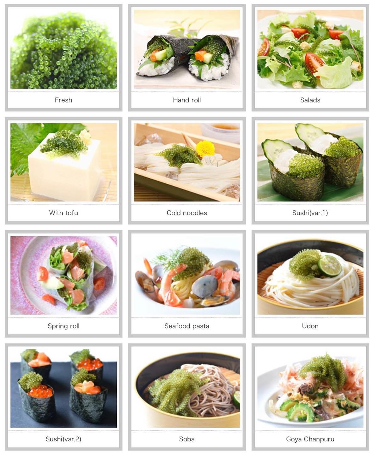 Món ngon từ siêu phẩm rong nho biển cao cấp Trí Tín Món ngon từ siêu phẩm rong nho biển cao cấp Trí Tín