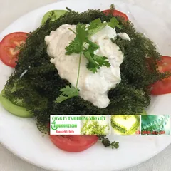 Rong nho trộn cá ngừ hộp