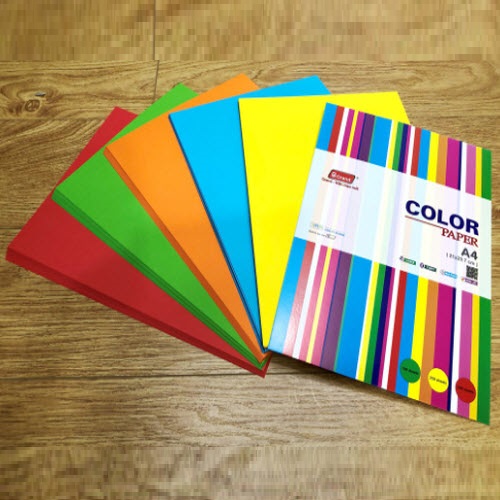 Giấy màu ĐB A4 PGrand 80gsm (Trộn 5 màu XL