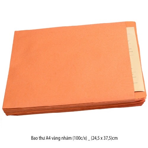Bao thư A4 vàng nhám (100c/x) _ (24,5 x 37,5)cm