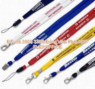 In quảng cáo trên dây đeo bảng tên