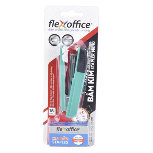 Bộ bấm kim số 10 và kim bấm Flexoffice FO-ST03-S2