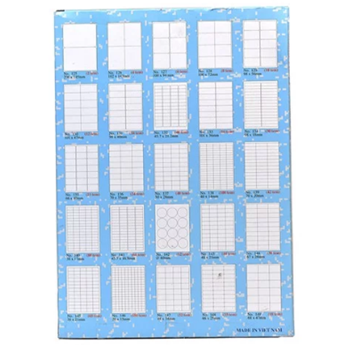 Giấy dán nhãn Tomy A4 đủ SỐ