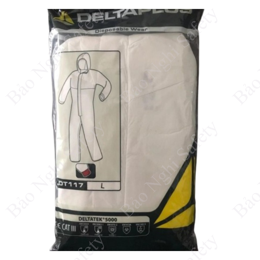 QUẦN ÁO CHỐNG HÓA CHẤT, PHUN SƠN, CHỐNG TĨNH ĐIỆN DELTAPLUS DT117