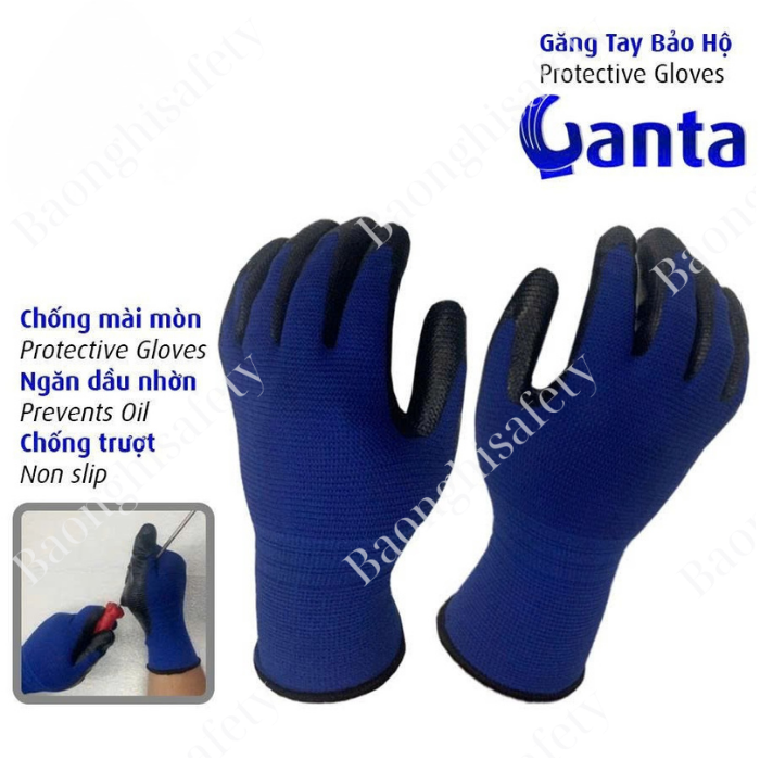 Găng tay bảo hộ Ganta – Chống trượt, chống dầu, bền bỉ trong lao động Găng tay bảo hộ Ganta – Chống trượt, chống dầu, bền bỉ trong lao động