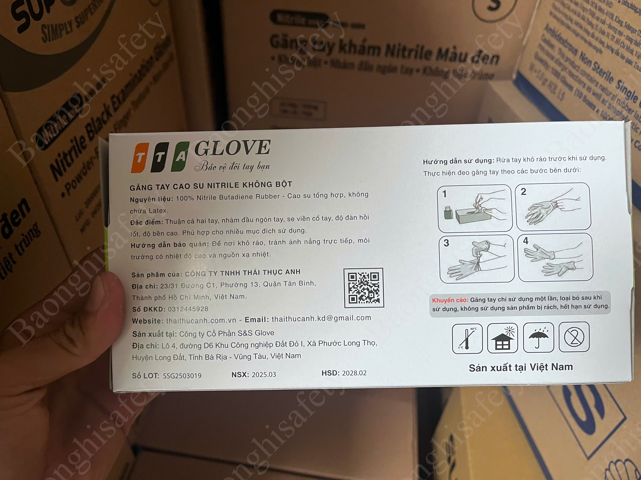 GĂNG TAY CAO SU NITRILE KHÔNG BỘT MÀU ĐEN – TTAGLOVE