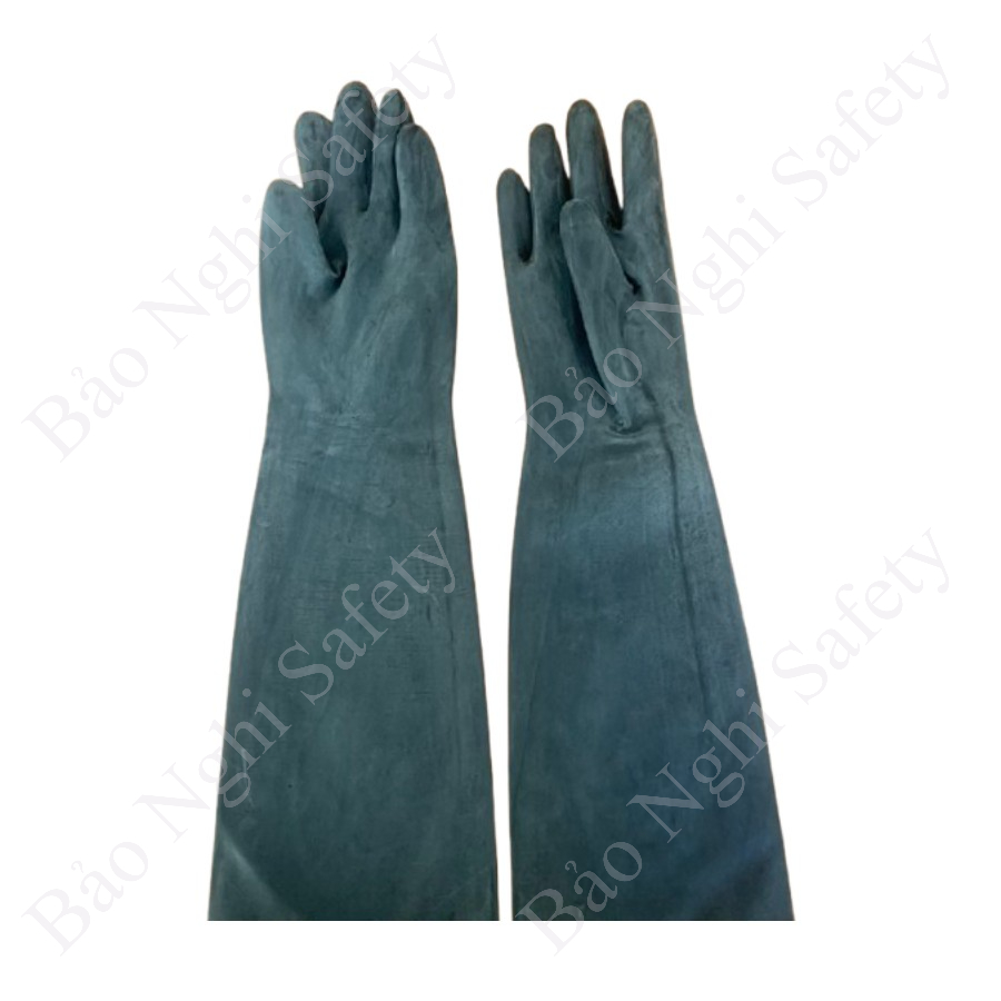 GĂNG TAY CAO SU CHỐNG ACID DÀI 54CM