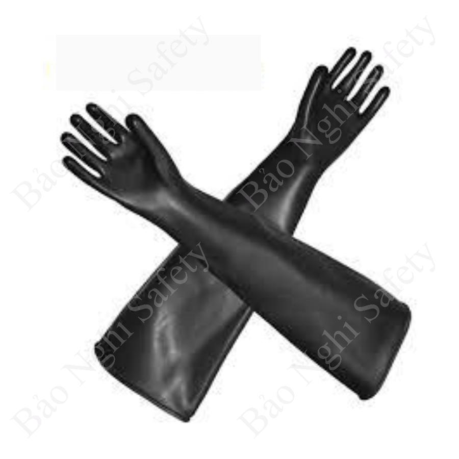GĂNG TAY CAO SU CHỐNG ACID DÀI 54CM