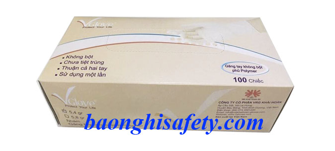 GĂNG TAY LATEX KHÔNG BỘT 5.4G VGLOVE