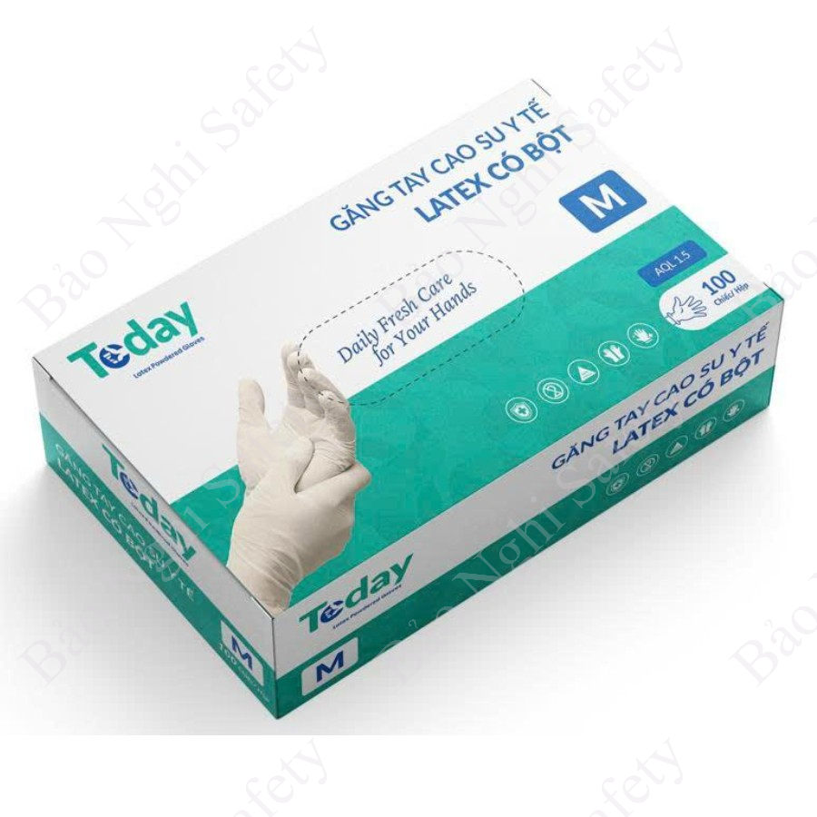GĂNG TAY Y TẾ LATEX CÓ BỘT