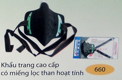 Khẩu trang cao cấp có than hoạt tính BB 660