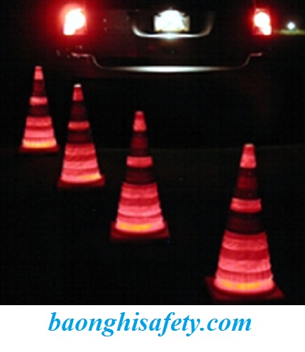 Cọc giao thông nhỏ phản quang (2 sọc)