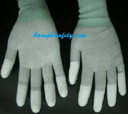 Găng tay tĩnh điện carbon phủ ngón PU