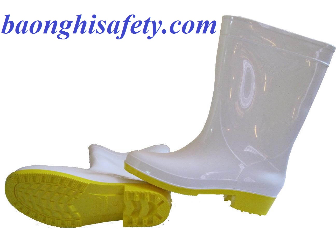 ủng cao hai đế trắng vàng TV012